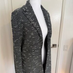 St. John Monochrome Wavy Pattern Blazer